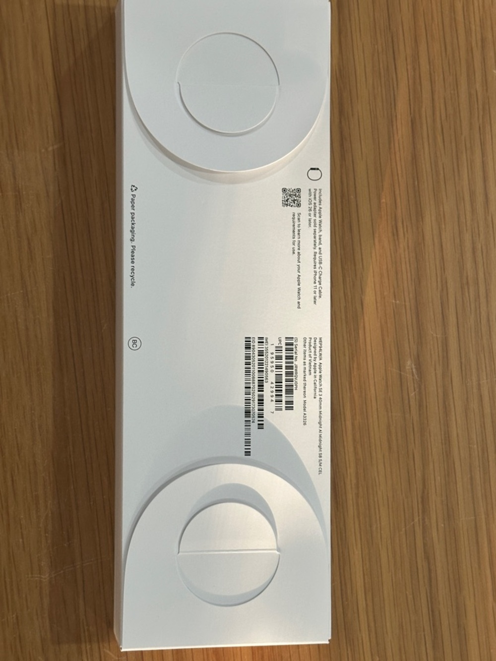 Black Apple Watch SE 3 40mm Midnight AI Midnight SB S/M CEL - Picture 3 of 4